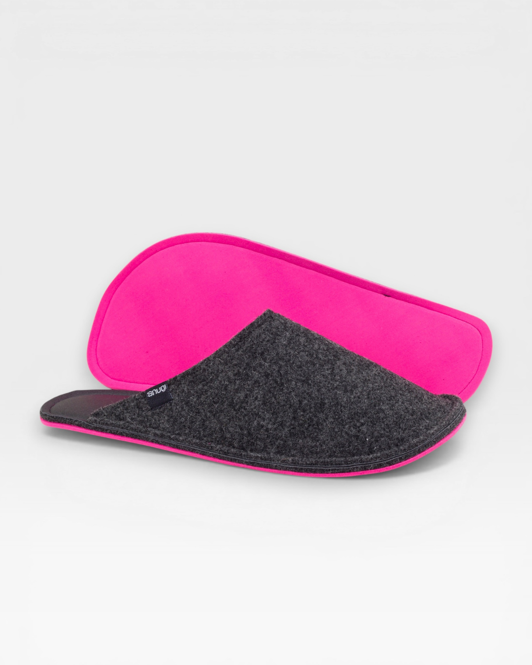 Zapatillas de fieltro para mujer gris oscuro