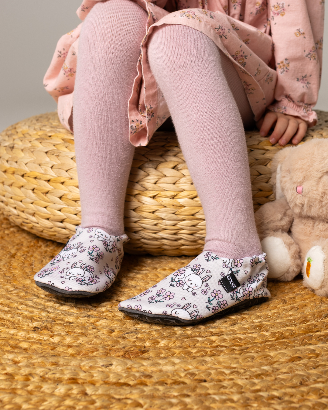 Zapatos barefoot Conejito y flores