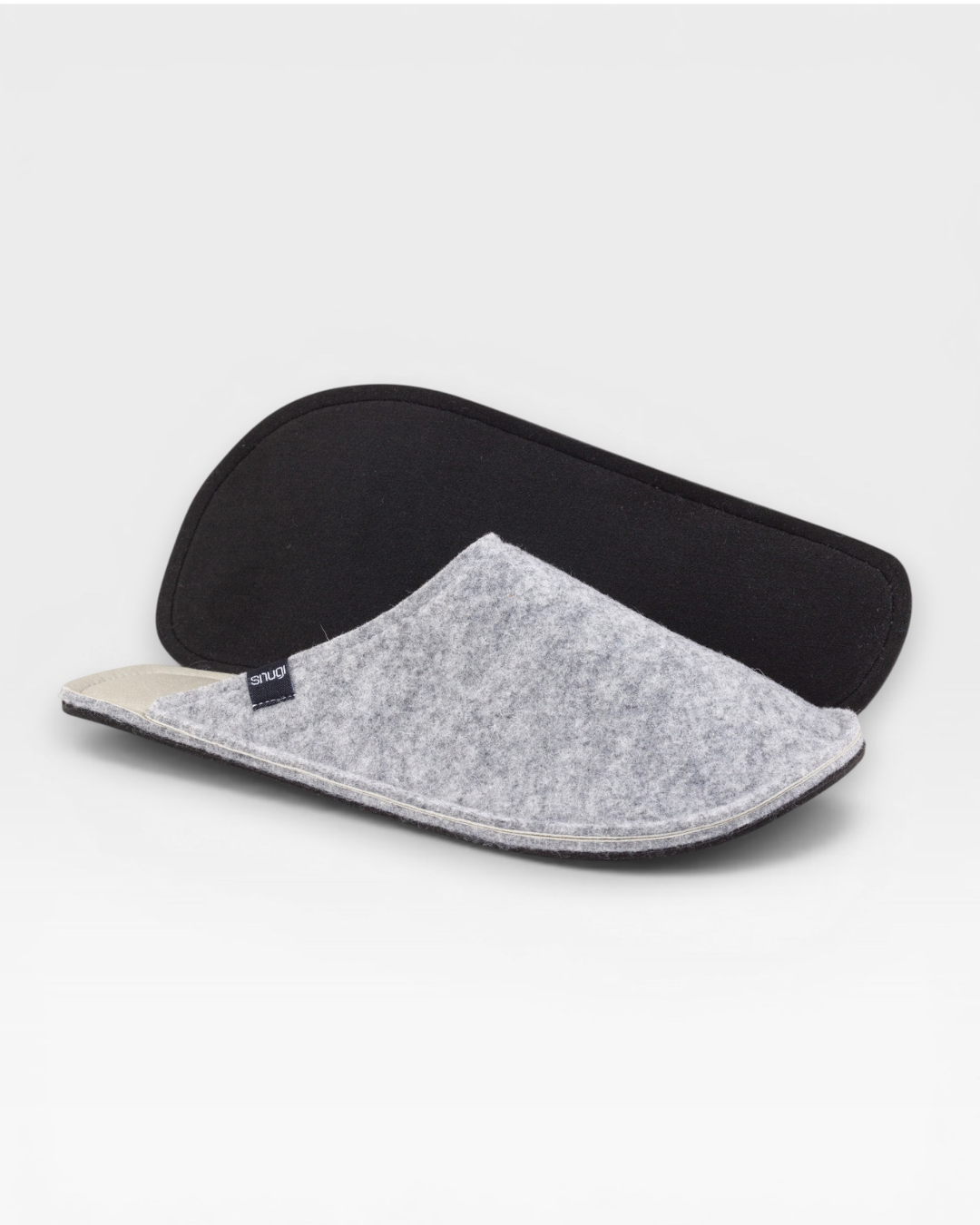Zapatillas de fieltro para mujer gris claro
