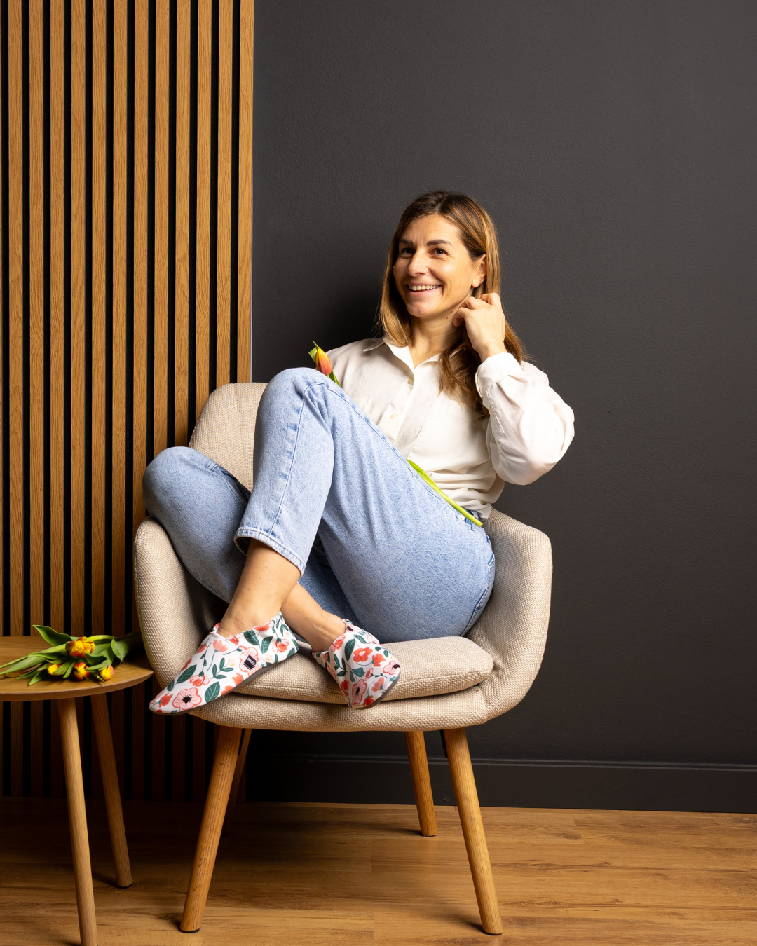 Zapatos barefoot para mujer Rosas rojas