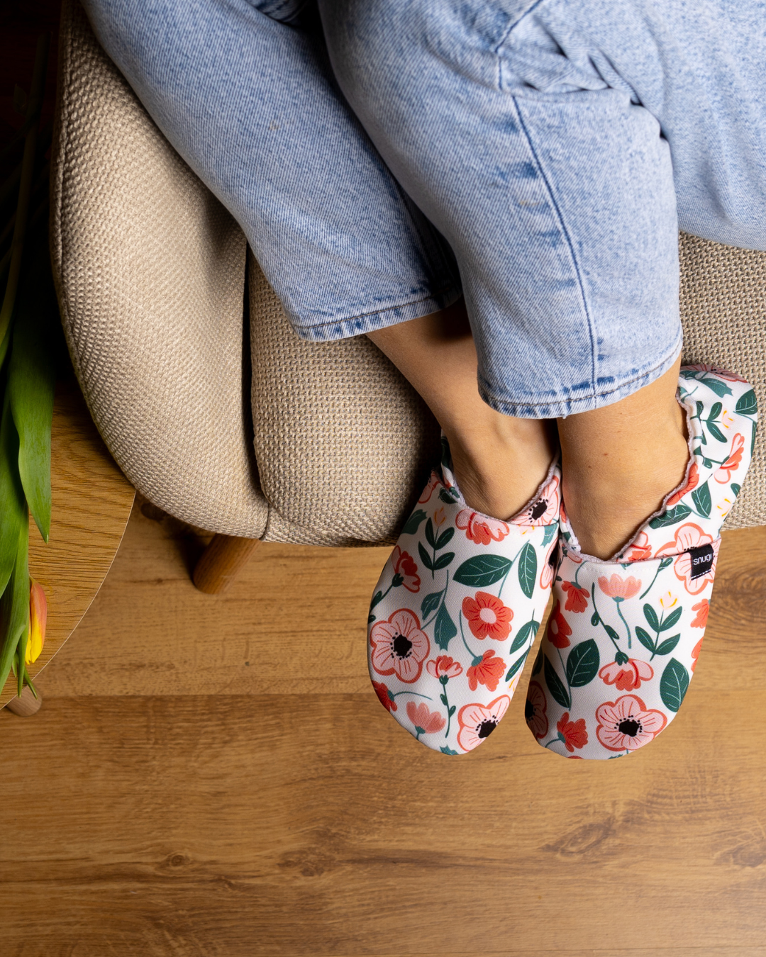 Zapatos barefoot para mujer Rosas rojas