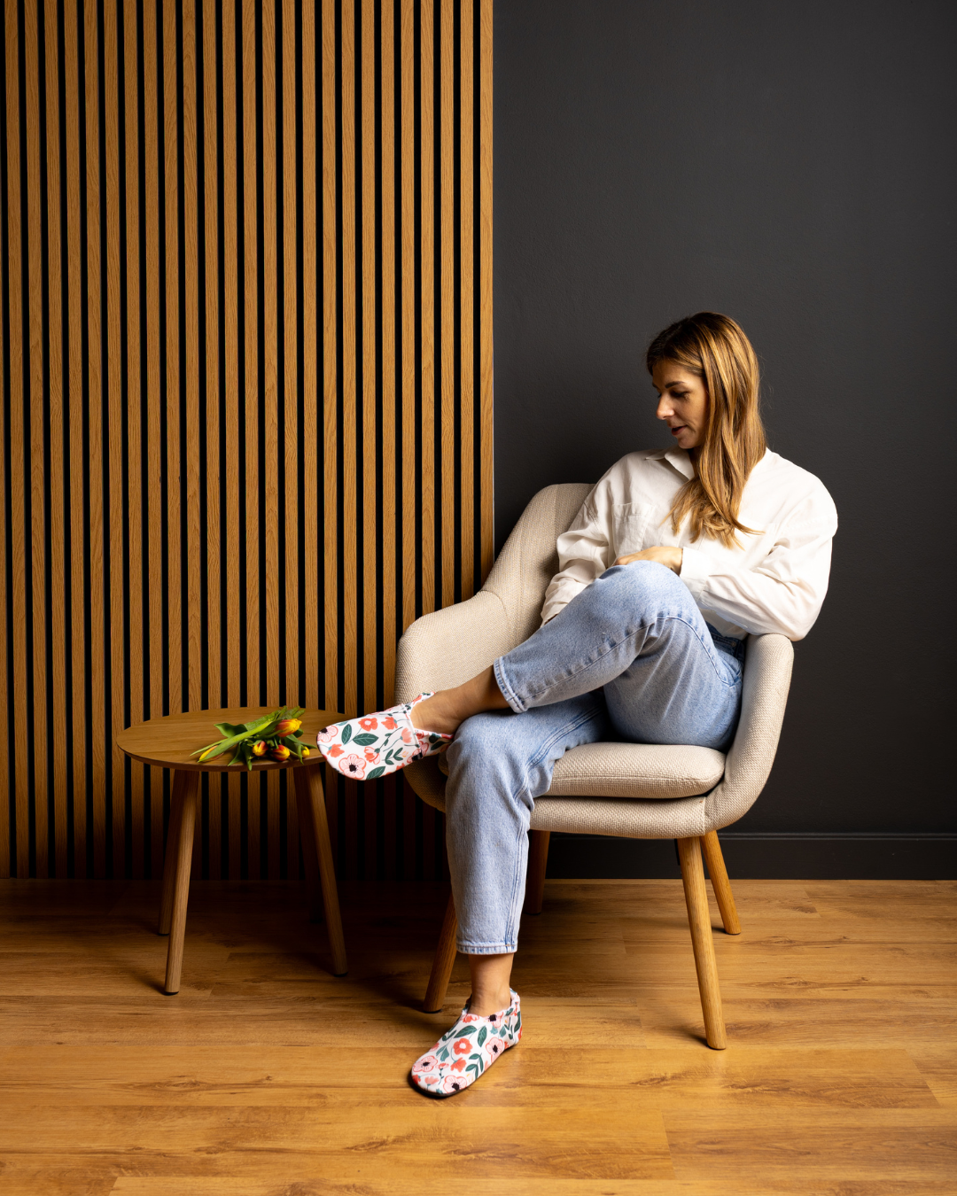 Zapatos barefoot para mujer Rosas rojas