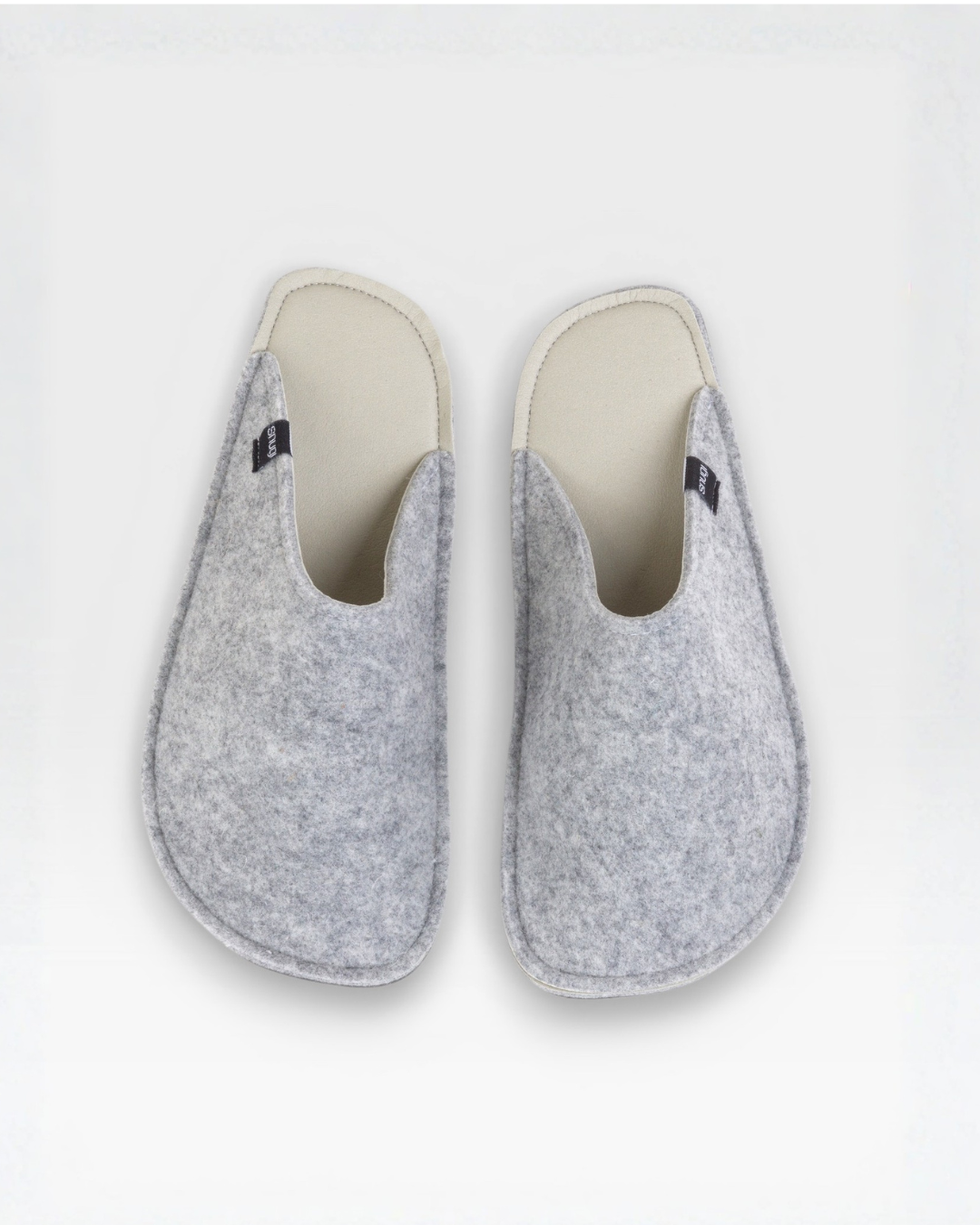 Zapatillas de fieltro para hombre gris claro