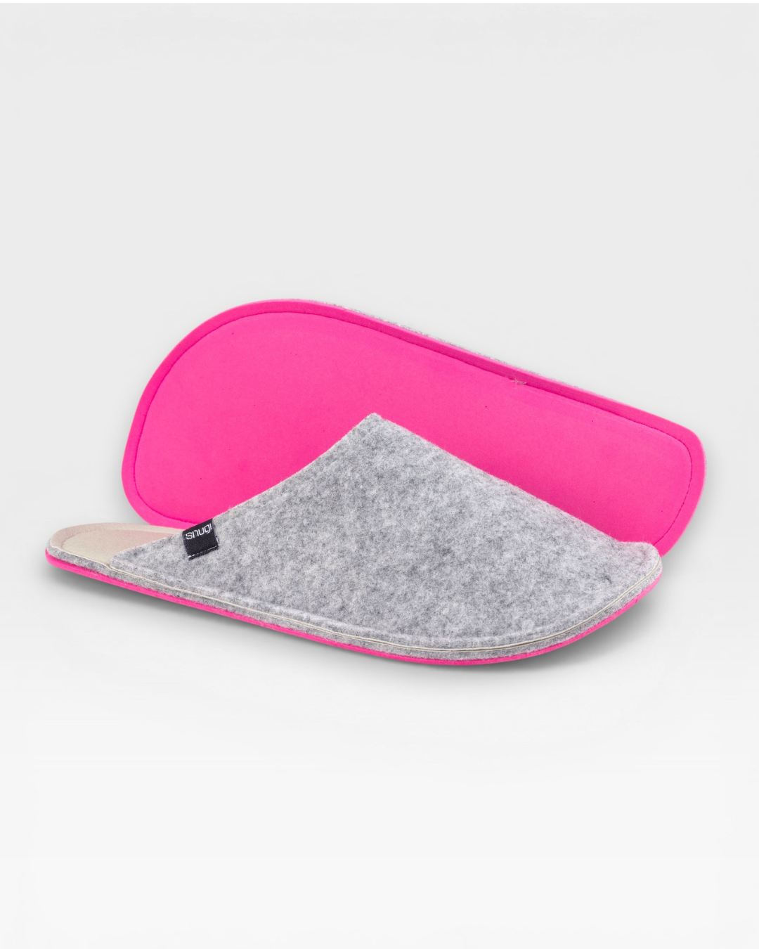 Zapatillas de fieltro para mujer gris claro