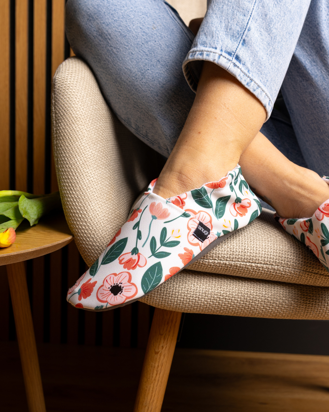 Zapatos barefoot para mujer Rosas rojas