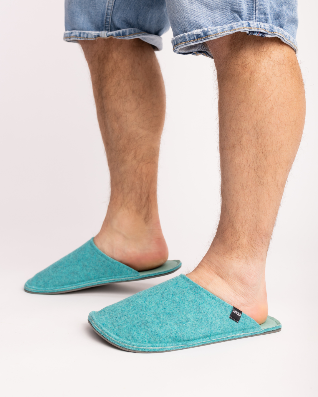 Zapatillas de fieltro para hombre verdes